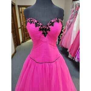Authentic PRECIOUS FORMALS Hot Pink 6 Ballgown Pageant Quince Prom Dress O20850